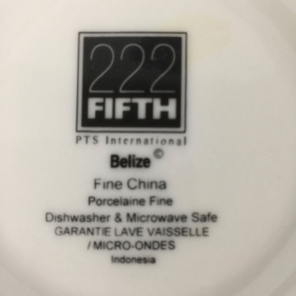 222 Fifth Belize Red Floral Fine Porcelain Dessert Soup Cereal Bowl Replacement - Picture 4 of 6